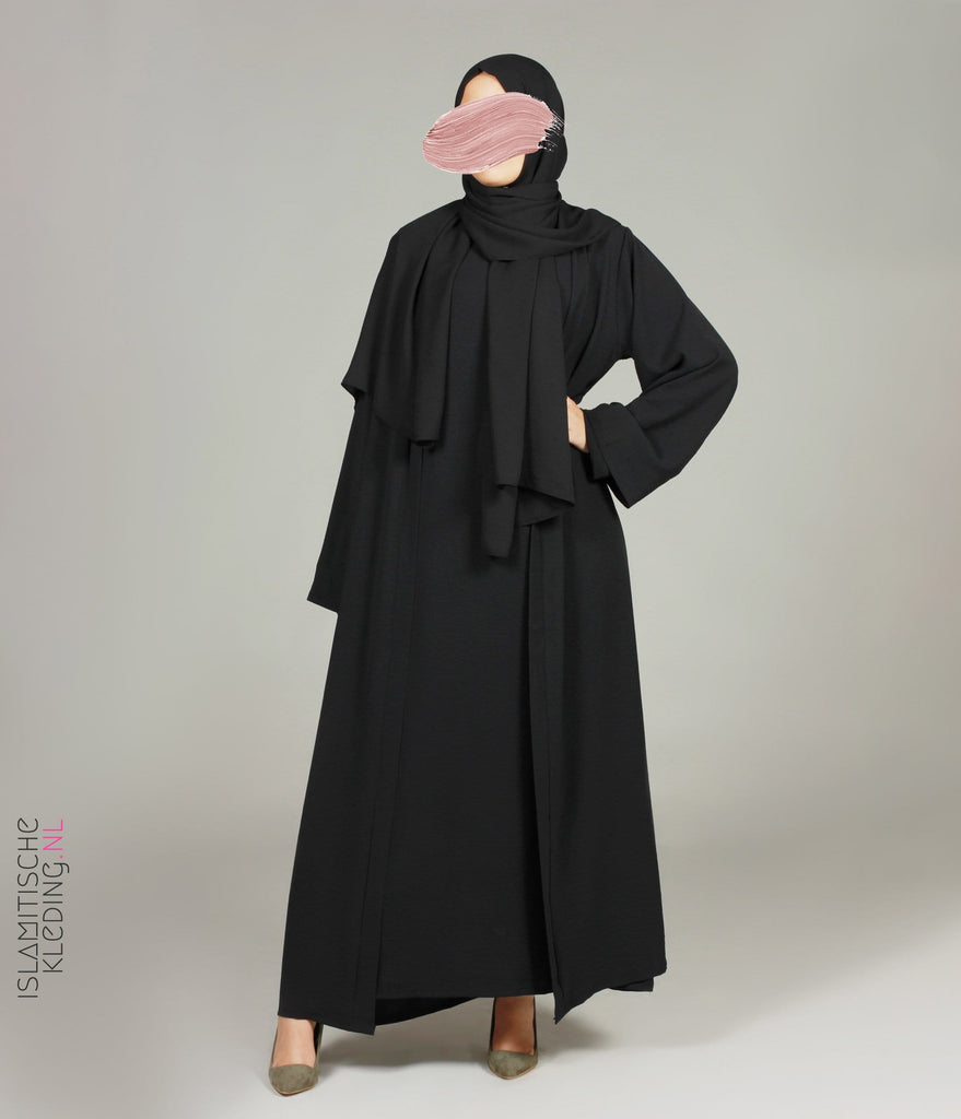 Noora Kimono + Abaya set - Zwart