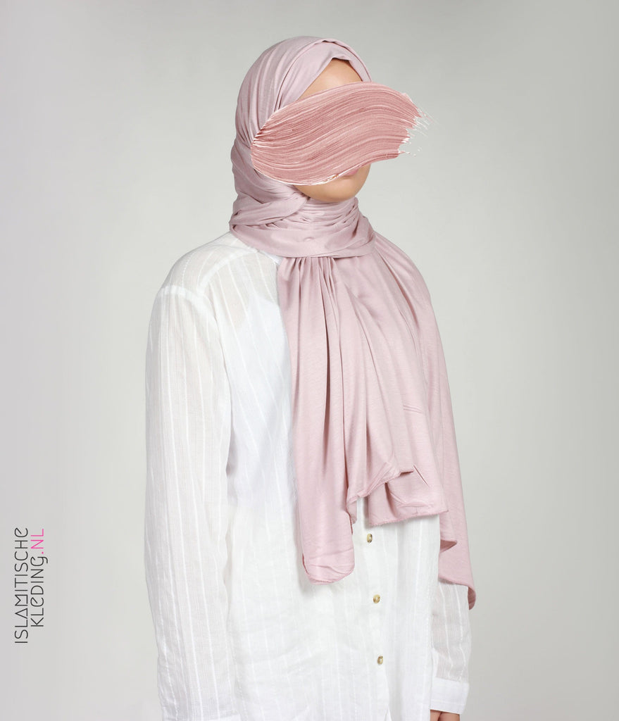 Maxi Jersey Sjaal 55x170 Pastel Pink