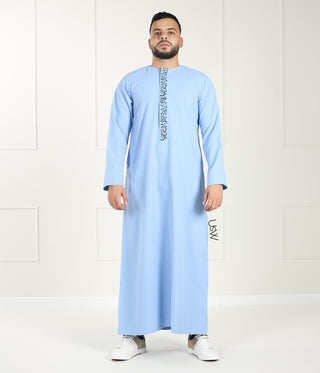 Qamees Arabesque - Sky Blue