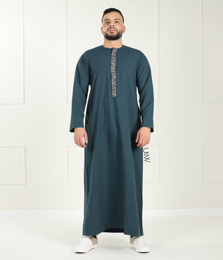 Qamees Arabesque - Bottle Green