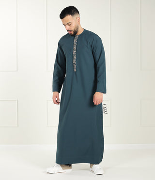 Qamees Arabesque - Bottle Green