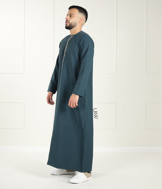 Qamees Arabesque - Bottle Green