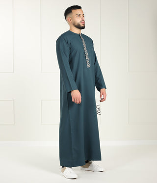 Qamees Arabesque - Bottle Green
