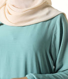 Abaya Himam Open Front -  Mint