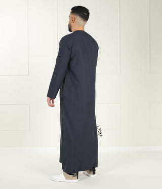 Qamees Arabesque Grey Black
