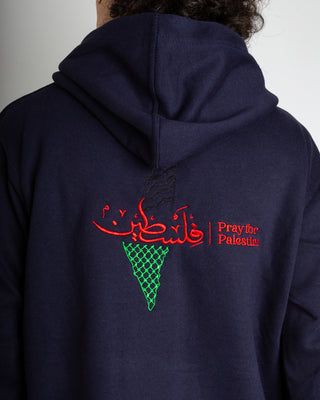 Pray for Palestine Hoodie - Navy