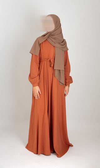 Abaya Maleekah Cotton - Terra