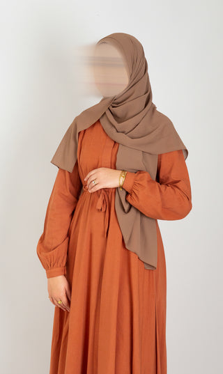 Abaya Maleekah Cotton - Terra