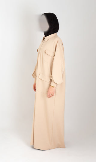 Utility Dress Qalqiya - Beige