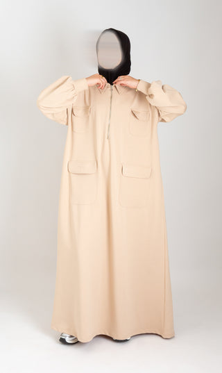 Utility Dress Qalqiya - Beige
