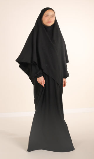 Abaya NILA naturelle - Gris Nimbus