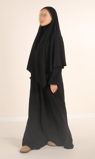 Abaya NILA naturelle - Gris Nimbus