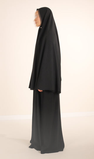 Abaya NILA naturelle - Gris Nimbus