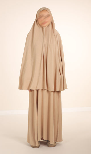 Abaya NILA naturelle - Gris Nimbus