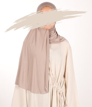 Viscose Instant Hijaab FNR - Iced Coffee