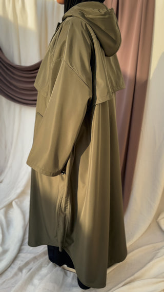 Amtar Modest Rain Coat - Olive