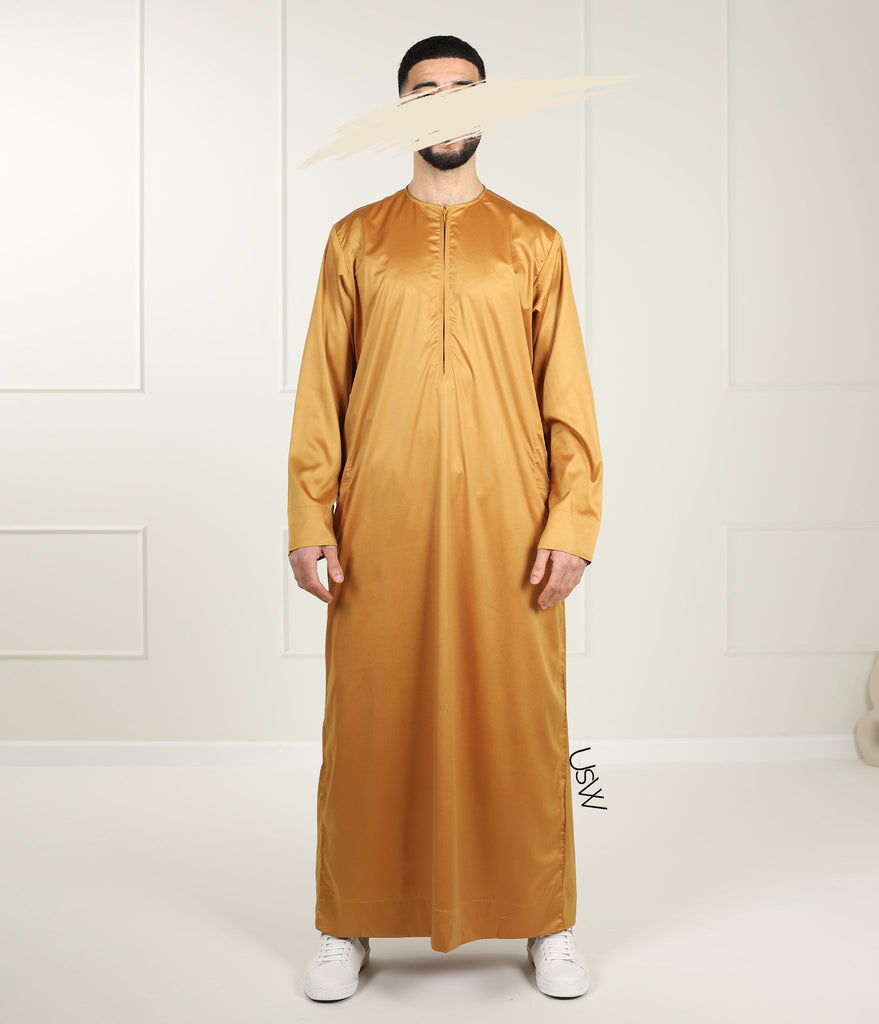 UsW Emirati Tailored Qamees Rayan - Dark Gold