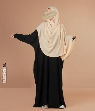 Batwing Abaya Black
