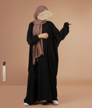 Batwing Abaya Black