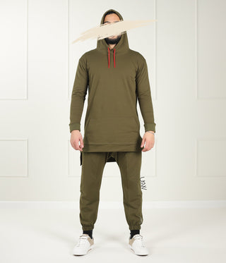 Men Long Track Suit - Dark Olive