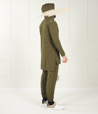Men Long Track Suit - Dark Olive