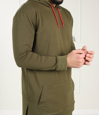 Men Long Track Suit - Dark Olive