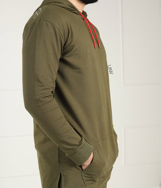 Men Long Track Suit - Dark Olive
