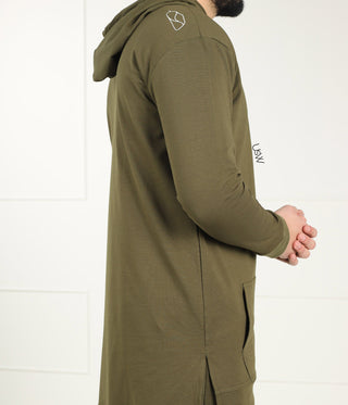 Men Long Track Suit - Dark Olive