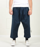 Oversized Cotton Men's Pants - Navy