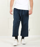 Oversized Cotton Men's Pants - Navy