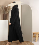 Oversized Trench Coat Abaya MT- Black