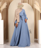 Abaya Maleekah Yaraa - Jeans Blue