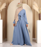 Abaya Maleekah Yaraa - Jeans Blue