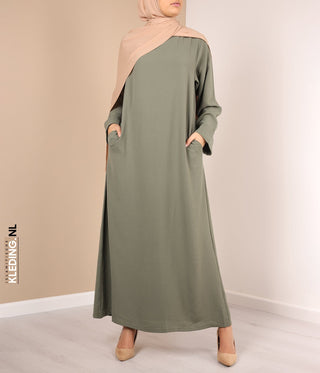Noora Kimono Abaya - Leaf