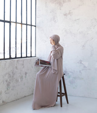 UsW - Pearl Puff Abaya & Khimar set