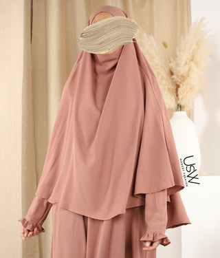 UsW - A-lijn Abaya Stretch Arrzha + Tie Back Khimar