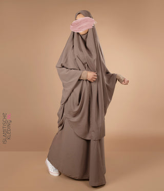 Khimar met Rok - Lycra Polsjes