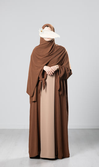 Übergroßer Noora Kimono Jazz - Mahagoni