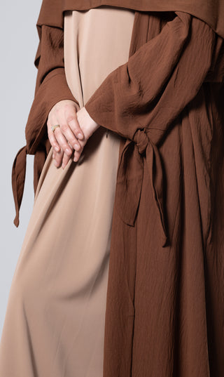 Übergroßer Noora Kimono Jazz - Mahagoni