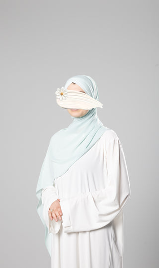 Instant Bonnet Chiffon Scarf - Mint