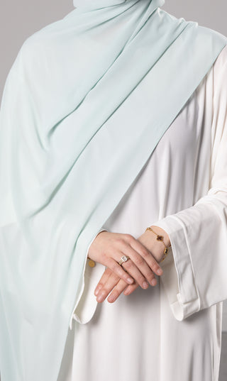 Instant Bonnet Chiffon Scarf - Mint