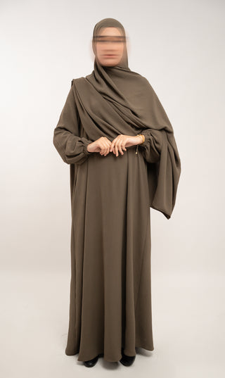 A-line Puff Jazz Abaya R - Wood