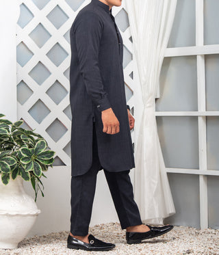 Sarwal Kameez Shareef - Black Grey