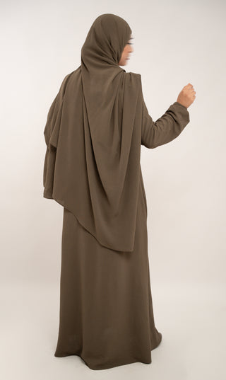 A-line Puff Jazz Abaya R - Wood