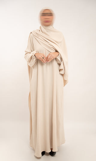 A-Linien-Puff-Jazz-Abaya R - Creme