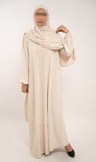 A-Linien-Puff-Jazz-Abaya R - Creme