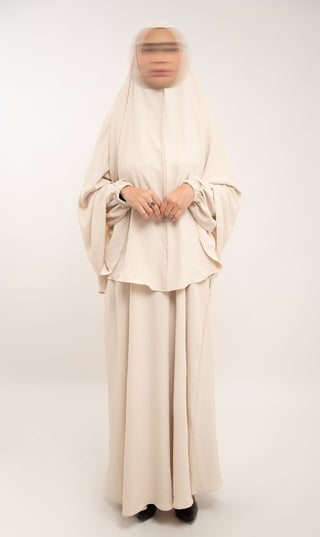 A-Linien-Puff-Jazz-Abaya R - Creme