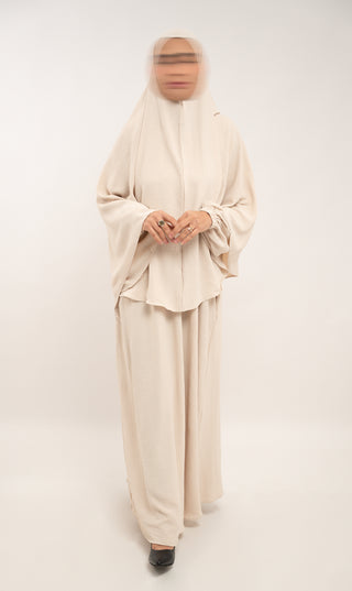 A-Linien-Puff-Jazz-Abaya R - Creme
