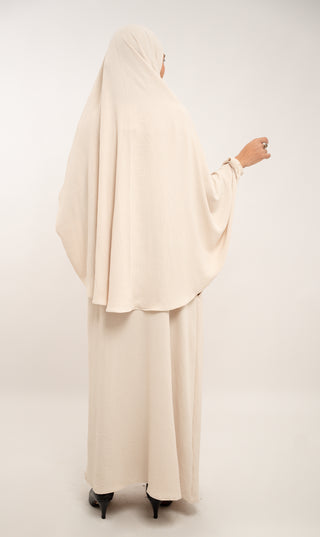 A-Linien-Puff-Jazz-Abaya R - Creme