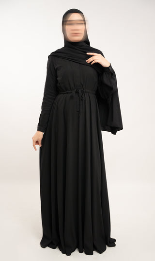 Abaya Jazz trapèze - Vison/Galet